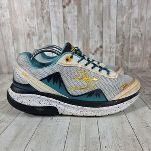 Gravity Defyer TB9024MWG M Men's Size 10 Athletic Running Shoes Grey Teal Yellow